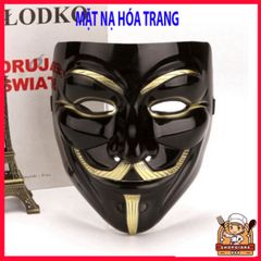 Mặt Nạ Hacker Chúa Anonymous Cực Ngầu - Phụ Kiện Thời Trang Cosplay Halloween - Màu Vàng, Bạc, Đen, Trắng
