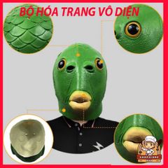 Mặt Nạ Cá Xanh Thời Trang - Phụ Kiện Giải Trí Ngộ Nghĩnh Cho Người Lớn - Kiểu Dáng Hài Hước, Chất Liệu Cao Su An Toàn