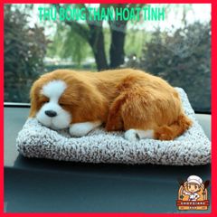 Thú Bông Chó Mèo Than Hoạt Tính Khử Mùi Ô Tô 28x20cm - Phụ Kiện Trang Trí Xe Hơi, Quà Tặng Dễ Thương Cho Trẻ Em