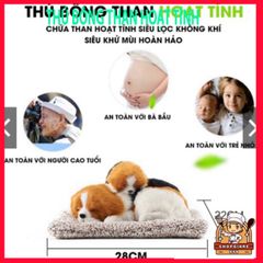 Thú Bông Chó Mèo Than Hoạt Tính Khử Mùi Ô Tô 28x20cm - Phụ Kiện Trang Trí Xe Hơi, Quà Tặng Dễ Thương Cho Trẻ Em