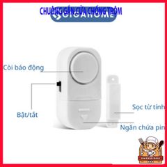 Chuông Báo Động Chống Trộm GIGAHOME Không Dây - Cảm Ứng Từ Kêu To 90dB, An Toàn Bảo Vệ Cửa Sổ, Cửa Chính, Dễ Lắp Đặt