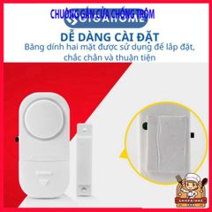 Chuông Báo Động Chống Trộm GIGAHOME Không Dây - Cảm Ứng Từ Kêu To 90dB, An Toàn Bảo Vệ Cửa Sổ, Cửa Chính, Dễ Lắp Đặt
