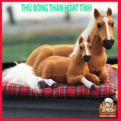 Thú Bông Ngựa Đôi Lông Mượt Lõi Than Hoạt Tính - Khử Mùi, Lọc Không Khí, Trang Trí Ô Tô và Văn Phòng, Quà Tặng Dễ Thương