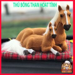 Thú Bông Ngựa Đôi Lông Mượt Lõi Than Hoạt Tính - Khử Mùi, Lọc Không Khí, Trang Trí Ô Tô và Văn Phòng, Quà Tặng Dễ Thương