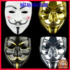 Mặt Nạ V for Vendetta Guy Fawkes - Khẩu Trang Halloween Fancy Party Dành Cho Người Lớn, Phụ Kiện Cosplay Độc Đáo
