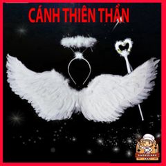 Cánh Cục Cưng Cosplay Lông Vũ Trắng Đen Đỏ – Phụ Kiện Lễ Hội Cho Trẻ Em và Người Lớn, Chất Liệu Giả Lông Cao Cấp