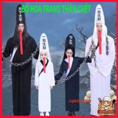 Bộ Phục Trang Halloween Hắc Bạch Vô Thường - Áo Choàng Thần Chết Scream và Phụ Kiện Độc Đáo, Đầy Ma Quái và Ấn Tượng