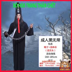 Bộ Phục Trang Halloween Hắc Bạch Vô Thường - Áo Choàng Thần Chết Scream và Phụ Kiện Độc Đáo, Đầy Ma Quái và Ấn Tượng