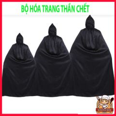 Bộ Trang Phục Hòa Mình Thần Chết Halloween - Áo Quần Ma Quái Thời Thượng Cho Nam Nữ, Kèm Mặt Nạ và Găng Tay