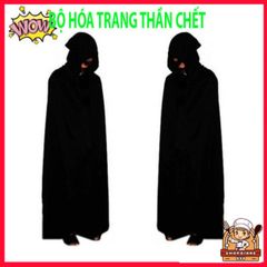Bộ Trang Phục Halloween Thần Chết 3 Món Cho Trẻ Em - Áo Choàng, Găng Tay Xương và Mặt Nạ Đầu Lâu Scream Hóa Trang Ma Quái