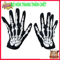 Bộ Trang Phục Halloween Thần Chết 3 Món Cho Trẻ Em - Áo Choàng, Găng Tay Xương và Mặt Nạ Đầu Lâu Scream Hóa Trang Ma Quái