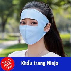 Khẩu Trang Ninja Chống Nắng UV - Thoáng Khí, Che Kín Mặt, Dành Cho Mùa Hè - Bảo Vệ Da An Toàn, Giặt Được, Hàng Có Viền