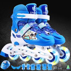Giày Patin Thời Trang Có Đèn LED 8 Bánh - Tặng Bộ Bảo Hộ và Phụ Kiện Cho Bé Trên 3 Tuổi, Năng Động và An Toàn