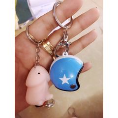 Móc Khóa Con Ciu Dễ Thương Kèm Mũ Bảo Hiểm Ngẫu Nhiên - Phụ Kiện Thời Trang Chất Lượng, Hàng Có Sẵn CLM-668