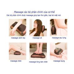 Gối Massage 8 Bi Đảo Chiều - Giảm Mệt Mỏi Hàng Ngày với Công Nghệ Massage 3D - Quà Tặng Tuyệt Vời cho Sức Khỏe