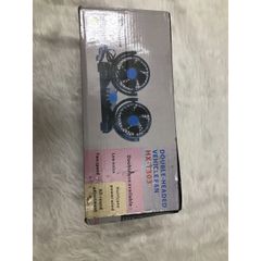 Quạt đôi trên ô tô 12V/24V - Quạt gió êm ái đường kính 10cm, có thể xoay 180º, nhiều gió, phụ kiện xe hơi tiện lợi