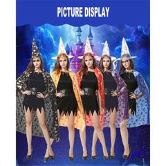 Bộ đồ phù thủy Halloween xinh xắn - Mũ và áo choàng 5 màu phong cách thời trang - Trang phục tiệc tùng phong cách nữ