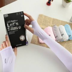 Ống Tay Chống Nắng Xỏ Ngón Let's Slim Hàn Quốc - Vải Co Giãn Cao Cấp Bảo Vệ Tay Khi Đi Phượt, Tập Gym, Chơi Thể Thao