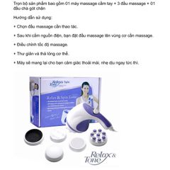 Máy Massage Cầm Tay Relax & Spin Toner Chính Hãng - Giúp Giảm Căng Cơ, Săn Chắc Cơ Thể, Chăm Sóc Da Chân Tối Ưu