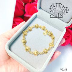 Vòng Tay Nữ Orin V2216 - Lắc Bi Bền Màu Thiết Kế Cao Cấp, Điều Chỉnh 16cm, Sang Trọng và Thời Thượng, Hợp Kim Mạ Cao Cấp