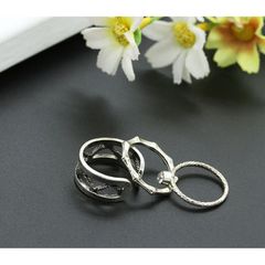 Bộ nhẫn 3 món phong cách Hàn Quốc xoắn tam - Trang sức thời trang đẹp, tinh tế cho phái nữ, dễ dàng phối đồ 2023