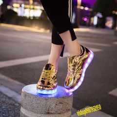 Giày Phát Sáng Màu Vàng LED 7 Màu - 11 Chế Độ Đèn, Phong Cách Hàn Quốc, Giày Unisex Cho Dân Nhảy và Sự Kiện