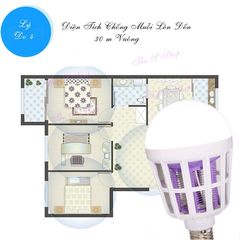 Đèn Bắt Muỗi LED Chiếu Sáng 15W - Tiết Kiệm Điện, An Toàn Cho Gia Đình, Hiệu Quả Diệt Muỗi, Côn Trùng Ngoài Trời và Trong Nhà