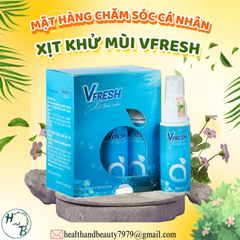 Xịt Khử Mùi Vfresh - Ngăn Ngừa Mùi Hôi Cơ Thể, Giày Dép, Quần Áo - Bộ 6 Chai Không Cồn, Không Paraben