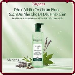 Dầu Gội Hữu Cơ René Furterer Naturia 400ml - Dụng cụ Chăm Sóc Tóc Nhẹ Nhàng, Hương Oải Hương, Dành Cho Tóc Nhạy Cảm