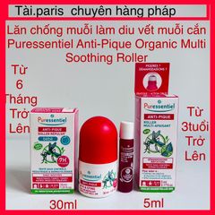 Lăn Chống Muỗi Puressentiel Anti-Pique Organic 5ml - Giải Pháp Tự Nhiên Làm Dịu Vết Ngứa và Đỏ Do Côn Trùng Đốt