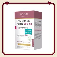 Viên Uống Nâng Cơ Ngăn Lão Hoá Da Biocyte Hyaluronic Forte 300 mg - Giải Pháp Làm Đẹp Đến Từ Pháp, 90 Viên