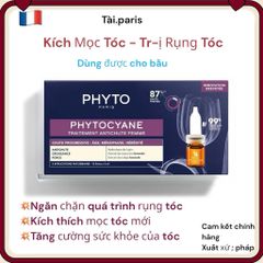Tinh Chất Mọc Tóc Phyto Phytocyane Giảm Rụng Tóc Cho Phụ Nữ 12 x 5ml - Chăm Sóc Tóc Hiệu Quả, 96% Thành Phần Tự Nhiên