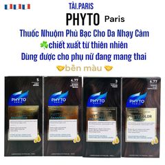 Nhuộm Tóc Phủ Bạc PHYTO 100% Hữu Cơ - Cho Da Nhạy Cảm, Không Gây Kích Ứng, Dưỡng Tóc Tự Nhiên