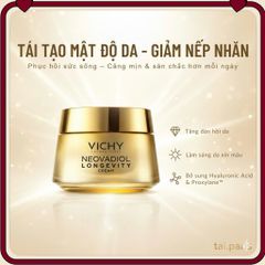 Kem Dưỡng Vichy Neovadiol Longevity 50ml – Dưỡng Ẩm, Làm Mịn Da Cho Phụ Nữ Trưởng Thành - Ngừa Lão Hóa, Đàn Hồi, Thích Hợp Da Nhạy Cảm
