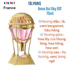 Nước Hoa Nữ Anna Sui Sky EDT 75ml - Hương Ngọt Ngào Quyến Rũ Từ Hoa và Trái Cây - Phiên Bản Tester Hàng Hiếm