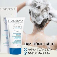 Dầu Gội Giảm Gàu, Da Tiết Bã, Vảy Nến Bioderma Nodé DS+ 125ml - Chăm Sóc Da Đầu Hiệu Quả, Giảm Ngứa, Cân Bằng Dầu Thừa
