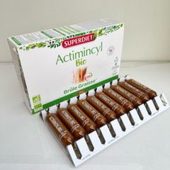 Nước Uống Giảm Mỡ Superdiet Actimincyl Bio – Detox cơ thể, Đốt mỡ, Săn chắc vòng eo – Hộp 20 ống hữu cơ từ Pháp