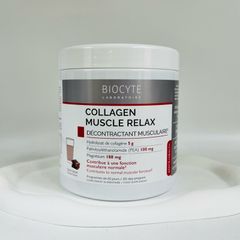 Biocyte Collagen Thư Giãn Cơ Bắp - Giảm Đau & Tăng Cường Năng Lượng, Hương Vị Ca Cao, 220g