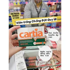 Viên uống phòng ngừa đột quỵ , ngăn huyết áp cao , Cartia 168 viên - nội địa úc