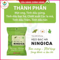 Kẹo Ningica giảm ho, đau họng, khản tiếng - Thảo dược tự nhiên, thơm miệng, gói 10 viên của Nam Dược
