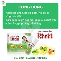 Siro Ho Cảm Ích Nhi 30 gói - Hỗ trợ giảm ho, sổ mũi, tiêu đờm cho trẻ nhỏ và phụ nữ mang thai - Sản phẩm thiên nhiên an toàn