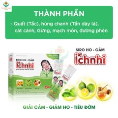 Siro Ho Cảm Ích Nhi 30 gói - Hỗ trợ giảm ho, sổ mũi, tiêu đờm cho trẻ nhỏ và phụ nữ mang thai - Sản phẩm thiên nhiên an toàn
