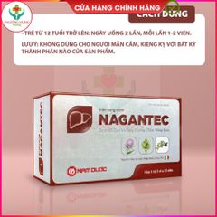 Viên Giải Độc Gan NAGANTEC - Tăng Cường Chức Năng Gan, Mát Gan, Thải Độc - Hộp 50 Viên Hỗ Trợ Giảm Say Rượu từ Nam Dược