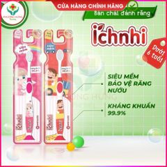 Bàn Chải Đánh Răng Ích Nhi Cao Cấp - Lông Siêu Mềm, Chống Khuẩn 99.9%, An Toàn Cho Trẻ Trên 6 Tuổi, Thiết Kế Đáng Yêu