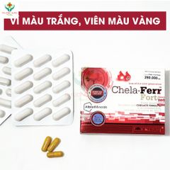 Viên uống Chela-Ferr Forte 28mg Sắt cho bà bầu - Hỗ trợ chống thiếu máu, bổ sung sắt hiệu quả - Hộp 30 viên chính hãng