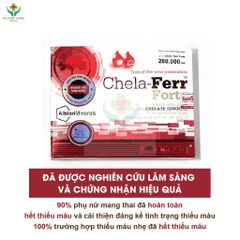 Viên uống Chela-Ferr Forte 28mg Sắt cho bà bầu - Hỗ trợ chống thiếu máu, bổ sung sắt hiệu quả - Hộp 30 viên chính hãng