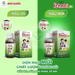 Siro Ho Cảm Ích Nhi 3+ 90ml - Giúp Giảm Ho, Tiêu Đờm, Giảm Sổ Mũi Cho Trẻ Trên 3 Tuổi, Hỗ Trợ Sức Khỏe Mùa Cảm Lạnh