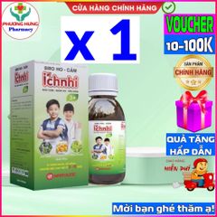 Siro Ho Cảm Ích Nhi 3+ 90ml - Giúp Giảm Ho, Tiêu Đờm, Giảm Sổ Mũi Cho Trẻ Trên 3 Tuổi, Hỗ Trợ Sức Khỏe Mùa Cảm Lạnh