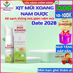 Xịt Rửa Mũi Xoang Nam Dược 75ml - Giải Pháp Ngăn Ngừa Viêm Mũi, Thông Mũi, Giảm Khó Chịu, An Toàn Cho Phụ Nữ Mang Thai