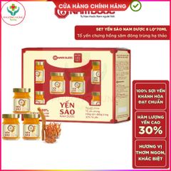 Set 6 Lọ Yến Sào Nam Dược Chưng Hồng Sâm & Đông Trùng Hạ Thảo - Bồi Bổ Sức Khỏe, Tăng Cường Đề Kháng 70ml